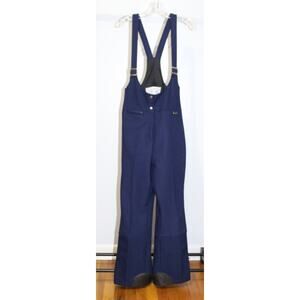 Vintage 70s Retro White Stag Blue Suspender Ski Pants Women’s M